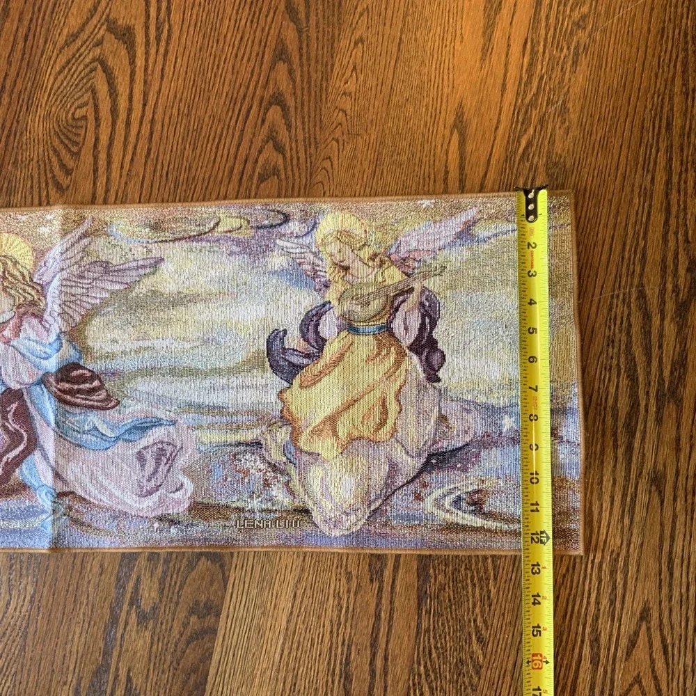 Table Expressions Lena Liu Angel Tapestry Table Runner Gold 37.5‎ X 12.5